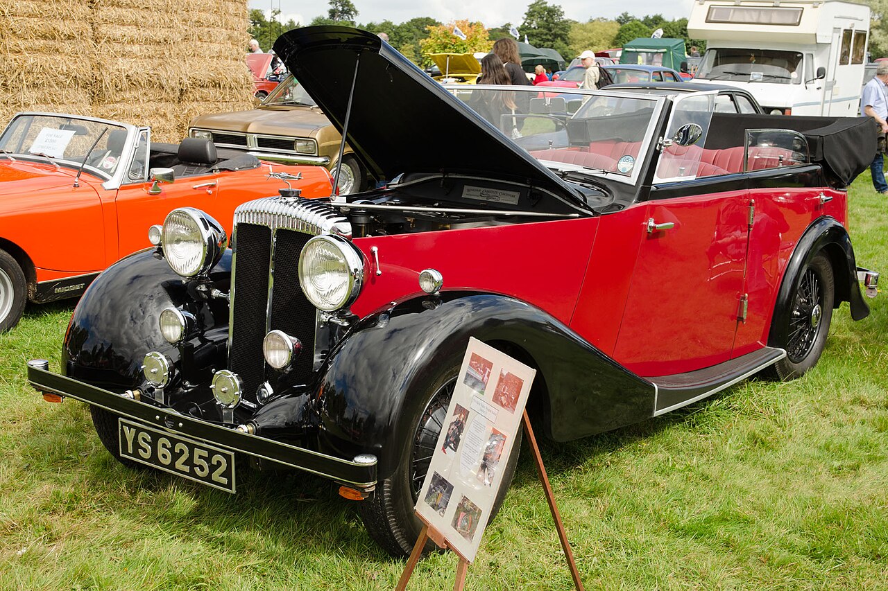Not a Land Rover: a 1936 Daimler 15 with Martin Walter's Wingham cabriolet coachwork, the firm's signature pre-war body.