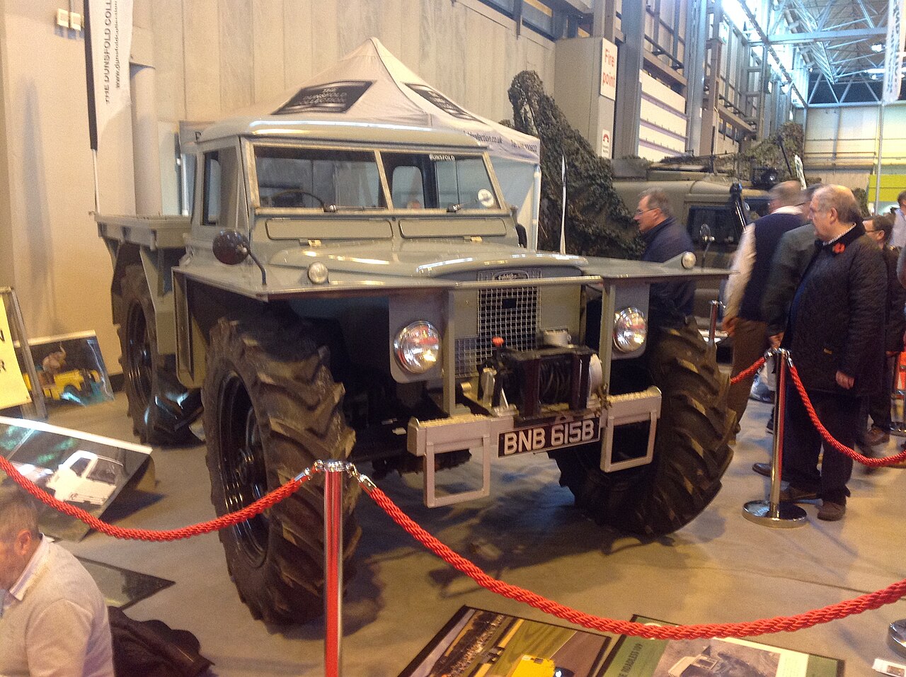 A 1964 Series IIA Forest Rover, converted by Roadless Traction of Hounslow and now part of the Dunsfold Collection.
