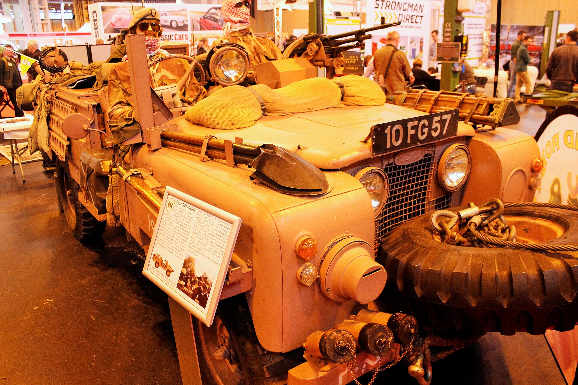 Pink Panther Land Rover at the NEC Classic Car Show, 2015