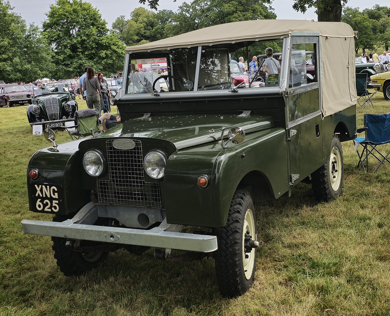 1958 Land Rover Series I 88-inch soft top in bronze green