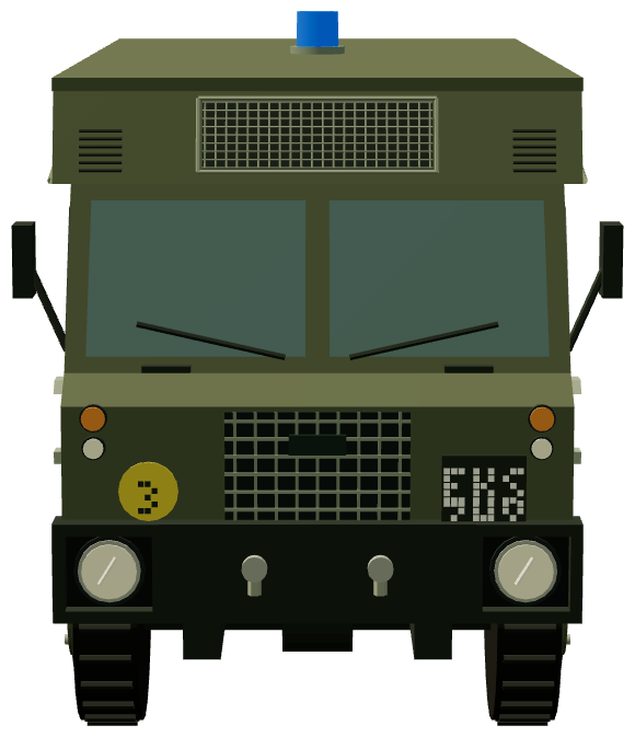101 Forward Control Ambulance — front render