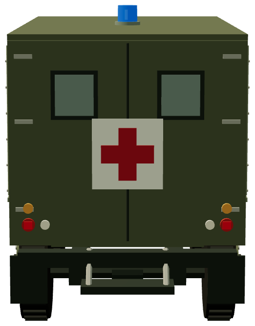 101 Forward Control Ambulance — rear render