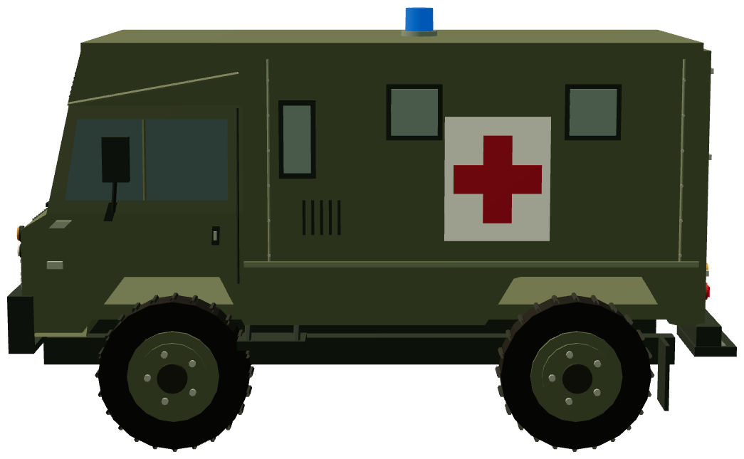 101 Forward Control Ambulance — side render