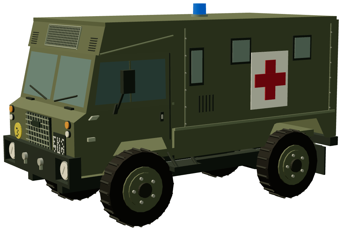 101 Forward Control Ambulance — three-quarter render