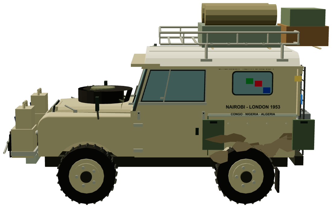 George Adamson Nairobi to London Series I — side render