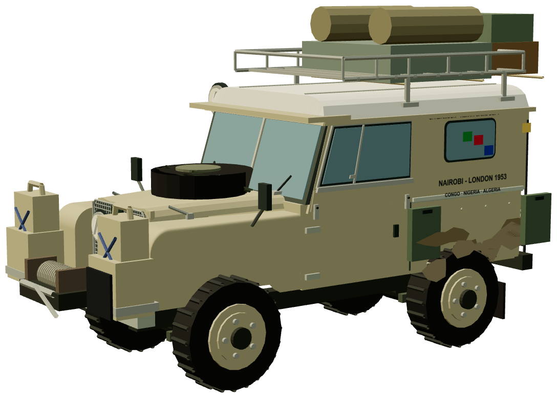 George Adamson Nairobi to London Series I — three-quarter render