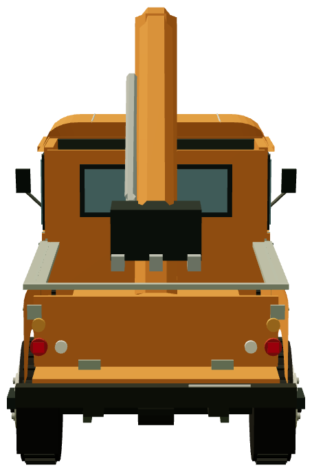 Air-Drive Harrier backhoe — rear render