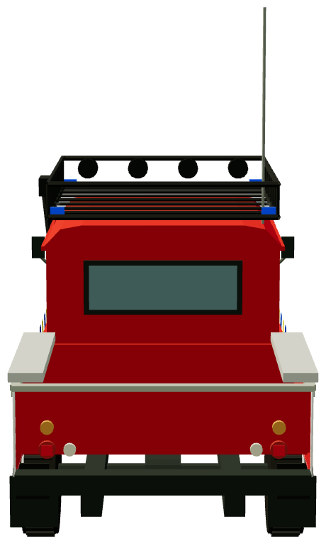 Brandweer Kalmthout Defender 130 — rear render