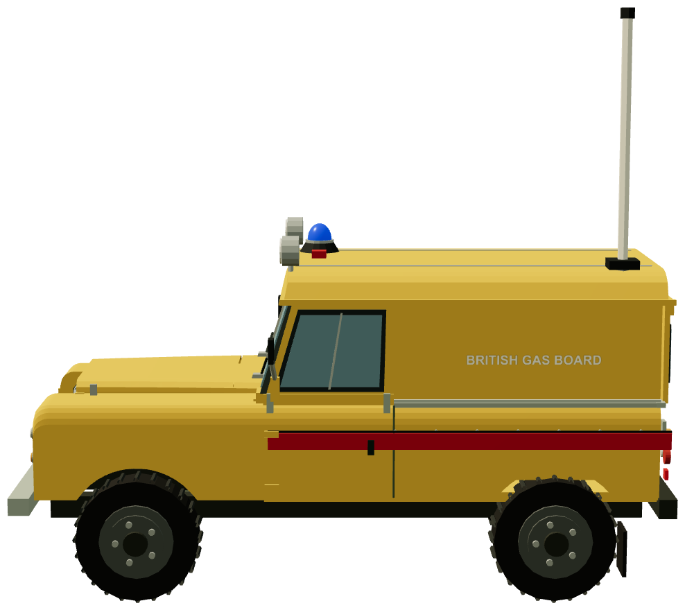 British Gas Mast-Equipped V8 Van — side render