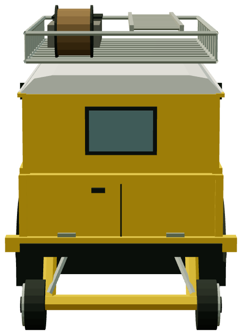 British Rail Road-Rail Land Rover — rear render
