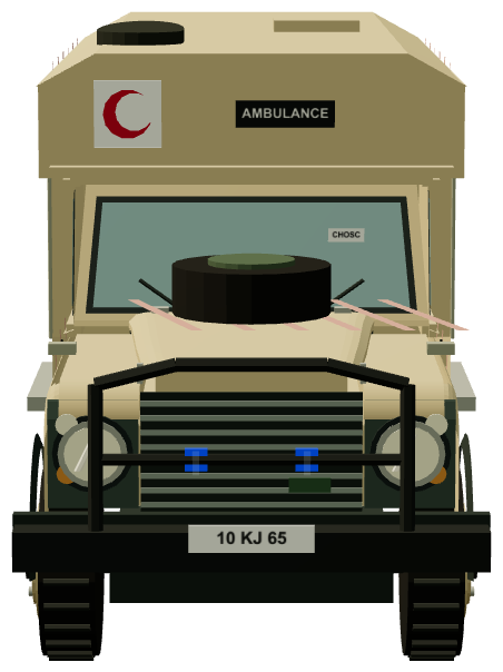 CHOSC Tiger-Stripe 127 Ambulance — front render