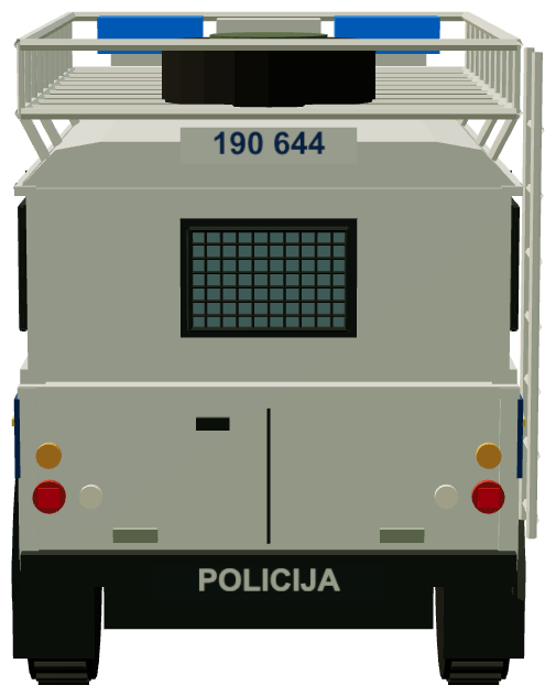 Croatian Police Defender 110 — rear render