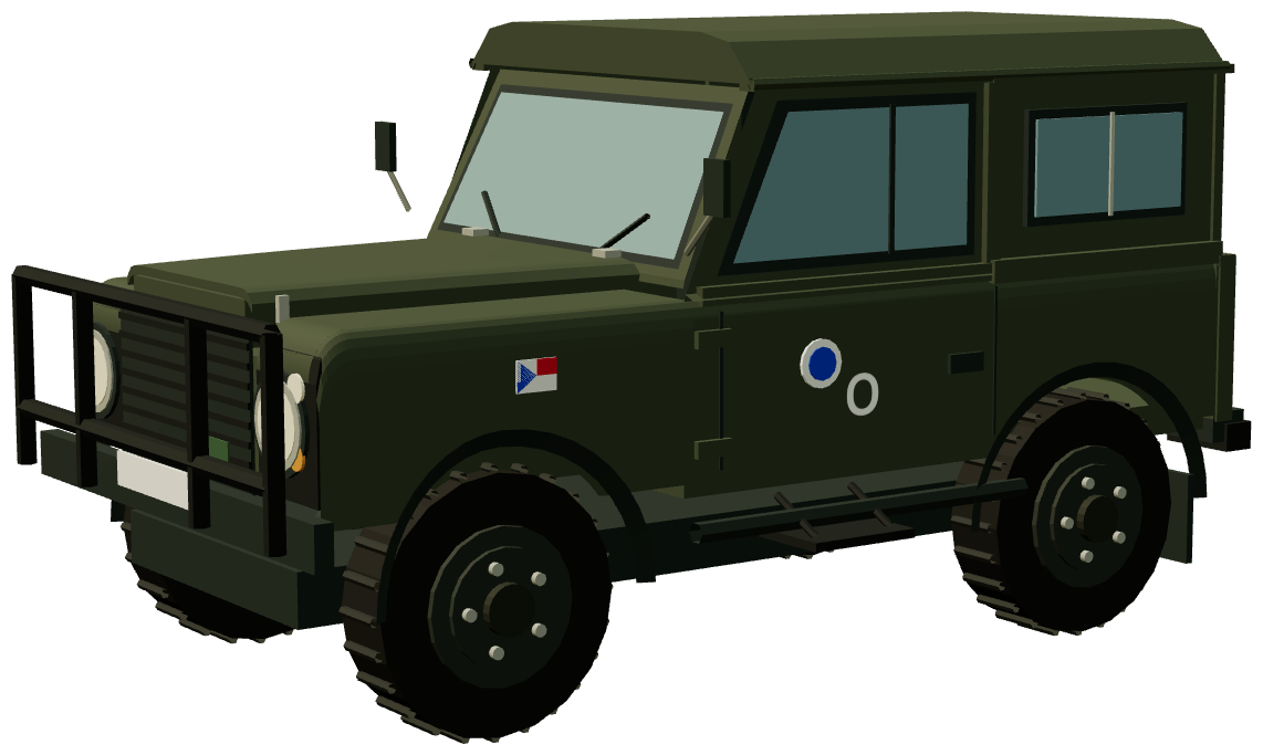 Czech Army Defender 90 Station Wagon Observer — three-quarter render