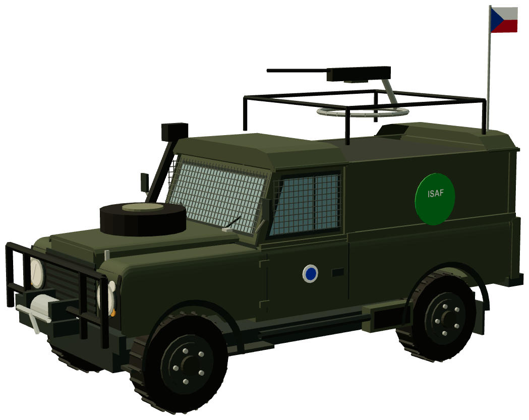 Czech Army Armoured Defender 110 Mk.2 — three-quarter render