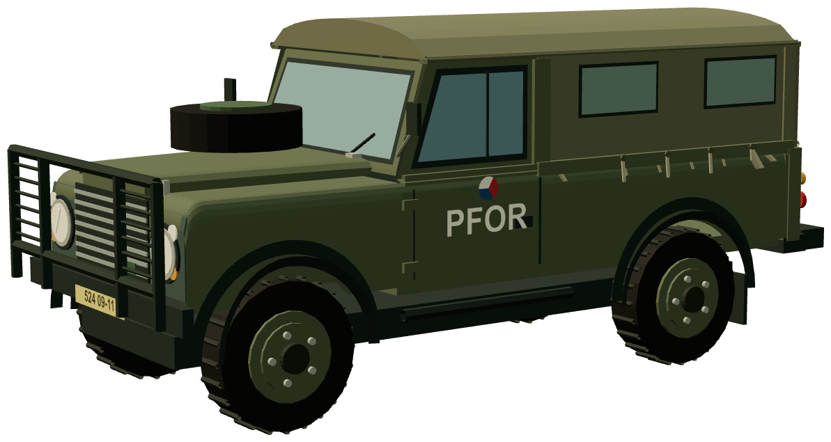 Czech Army Defender 110 — three-quarter render