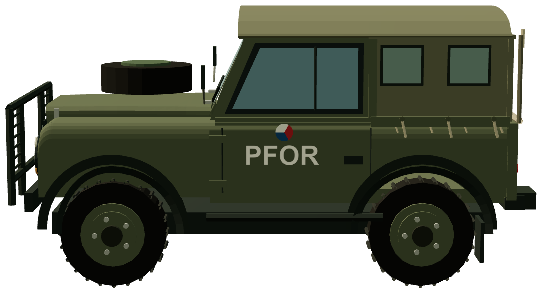 Czech Army Defender 90 — side render
