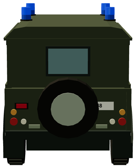 Czech Military Police Armoured Defender 110 Mk.1 — rear render