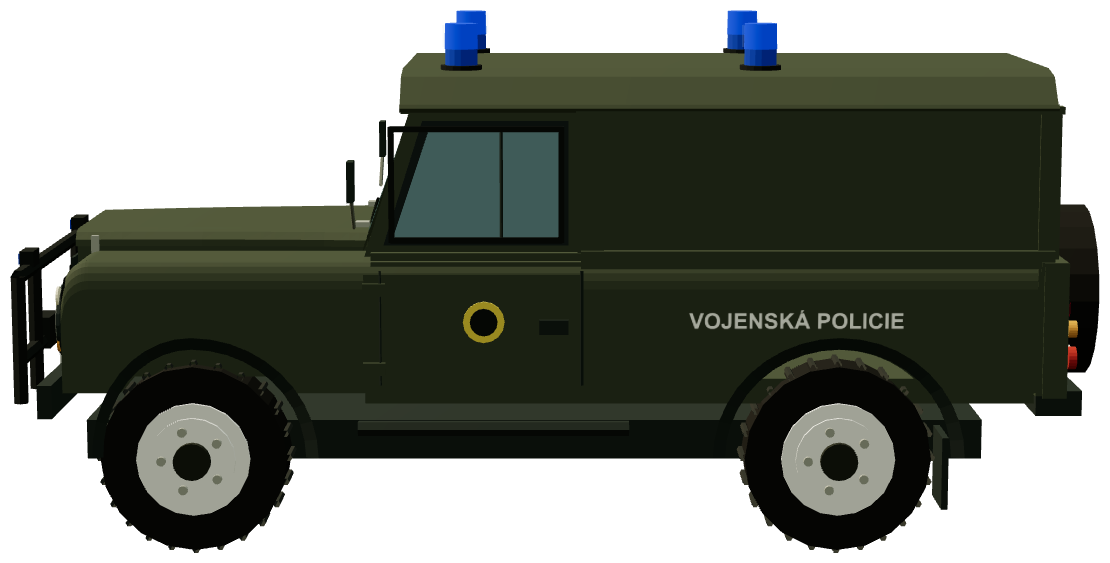 Czech Military Police Armoured Defender 110 Mk.1 — side render