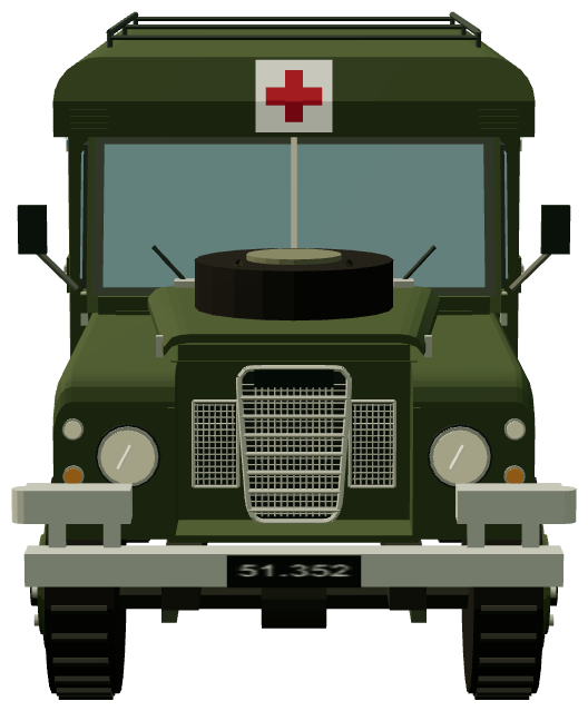 Danish Army 109 Marshall Ambulance — front render