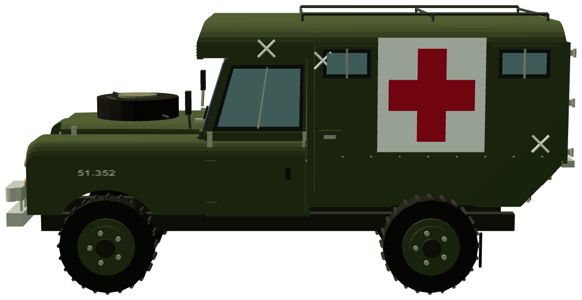 Danish Army 109 Marshall Ambulance — side render