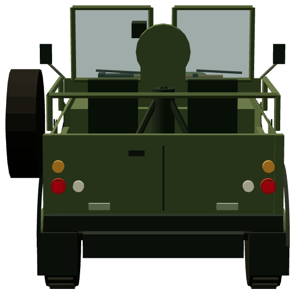 Defender 90 106 mm Recoilless Rifle Gunship — rear render