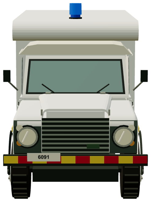 French Army Durisotti Defender 130 Ambulance — front render