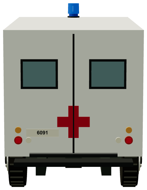 French Army Durisotti Defender 130 Ambulance — rear render