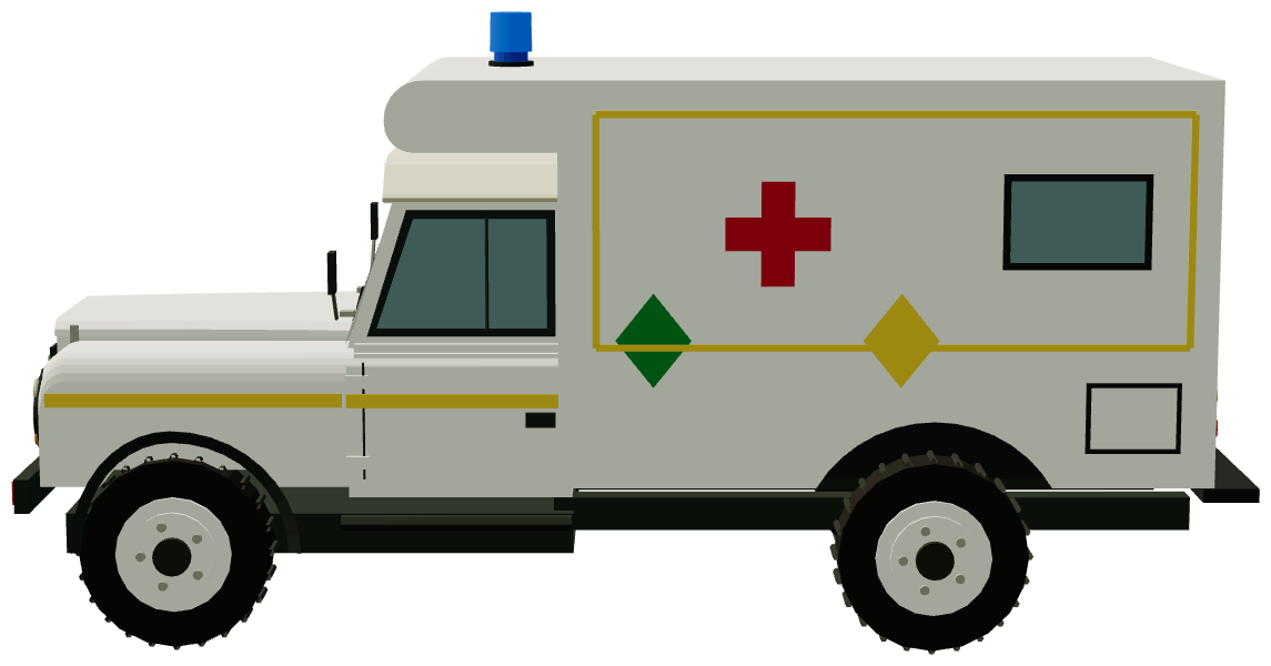 French Army Durisotti Defender 130 Ambulance — side render