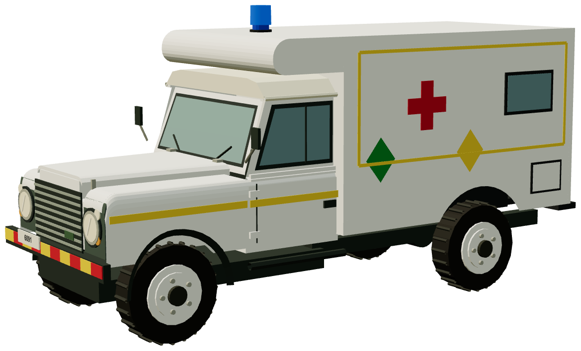 French Army Durisotti Defender 130 Ambulance — three-quarter render