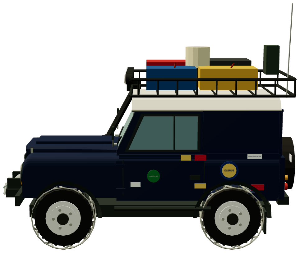 1997 Elbrus Expedition Defender 90 — side render
