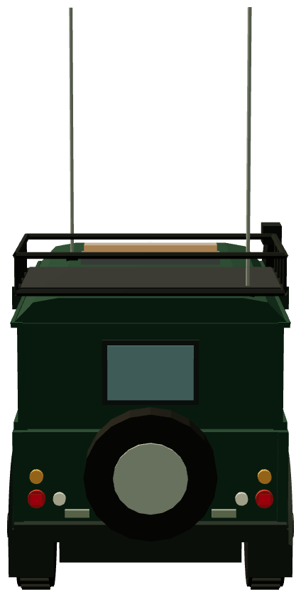 Finnish FRDF Militarised Defender 110 FFR — rear render