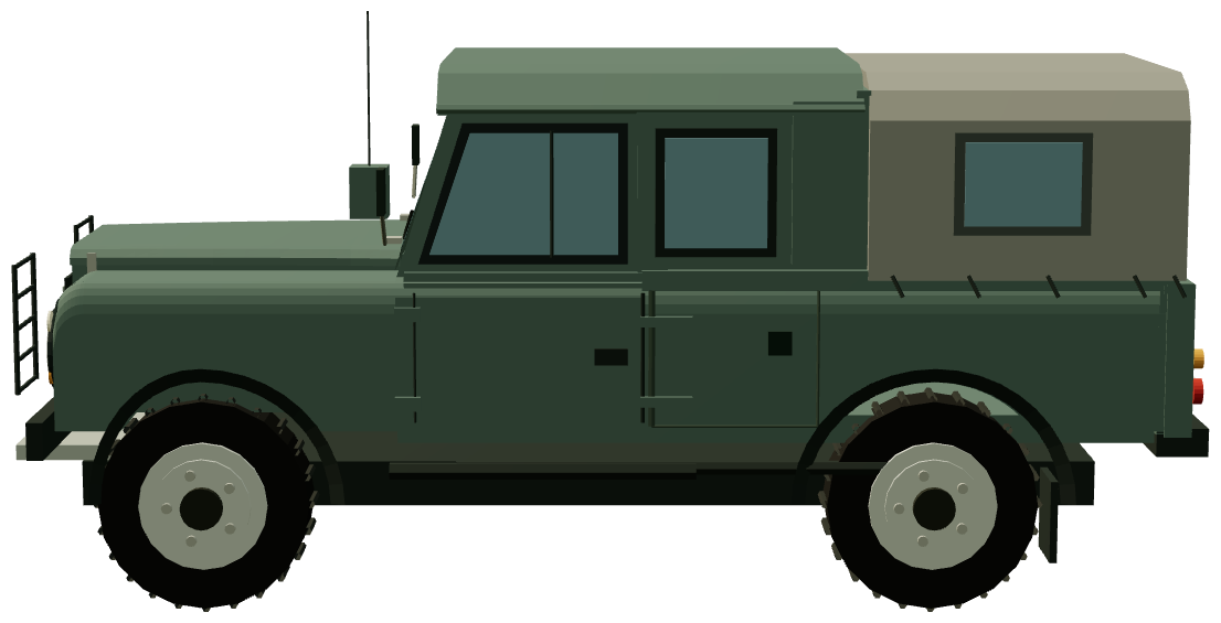 French Army Defender 110 Double Cab — side render