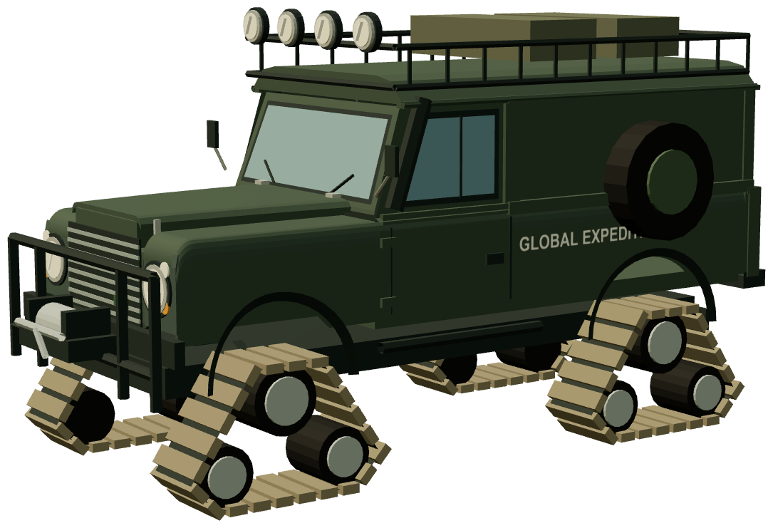 Global Expedition Wolf with Mattracks — three-quarter render