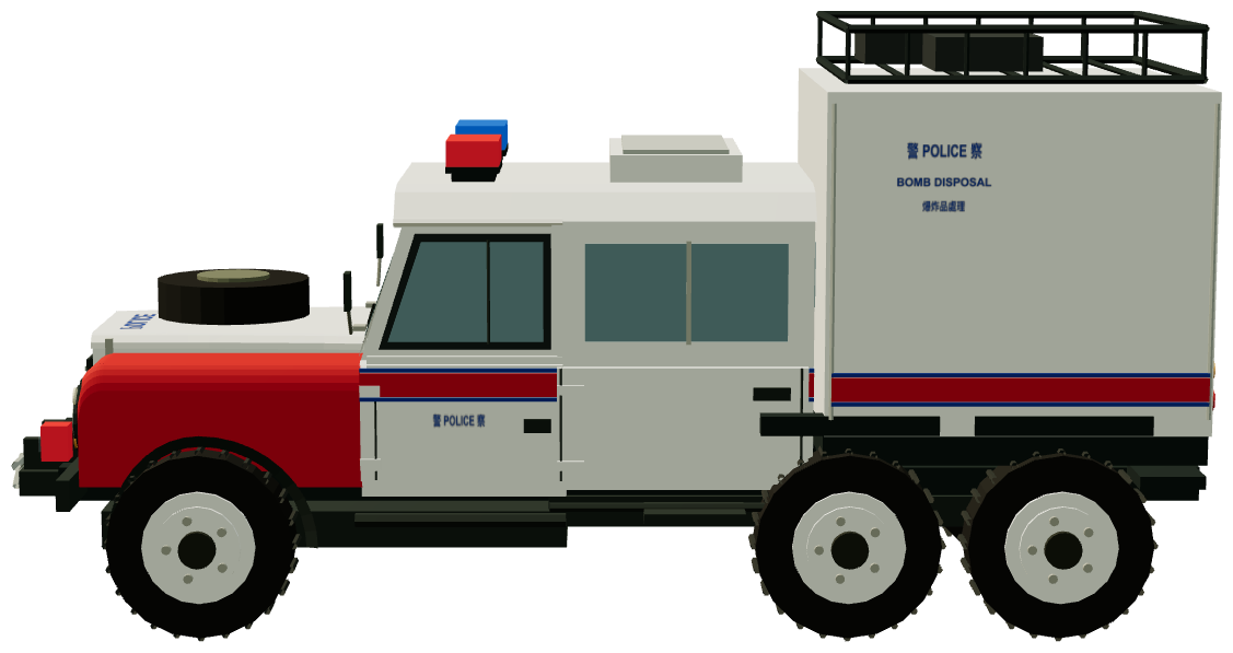 HKPF EOD Defender 130 6×6 — side render