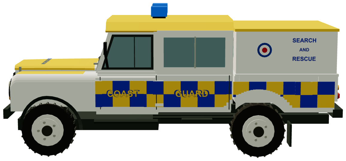 HM Coastguard SAR Defender 130 — side render