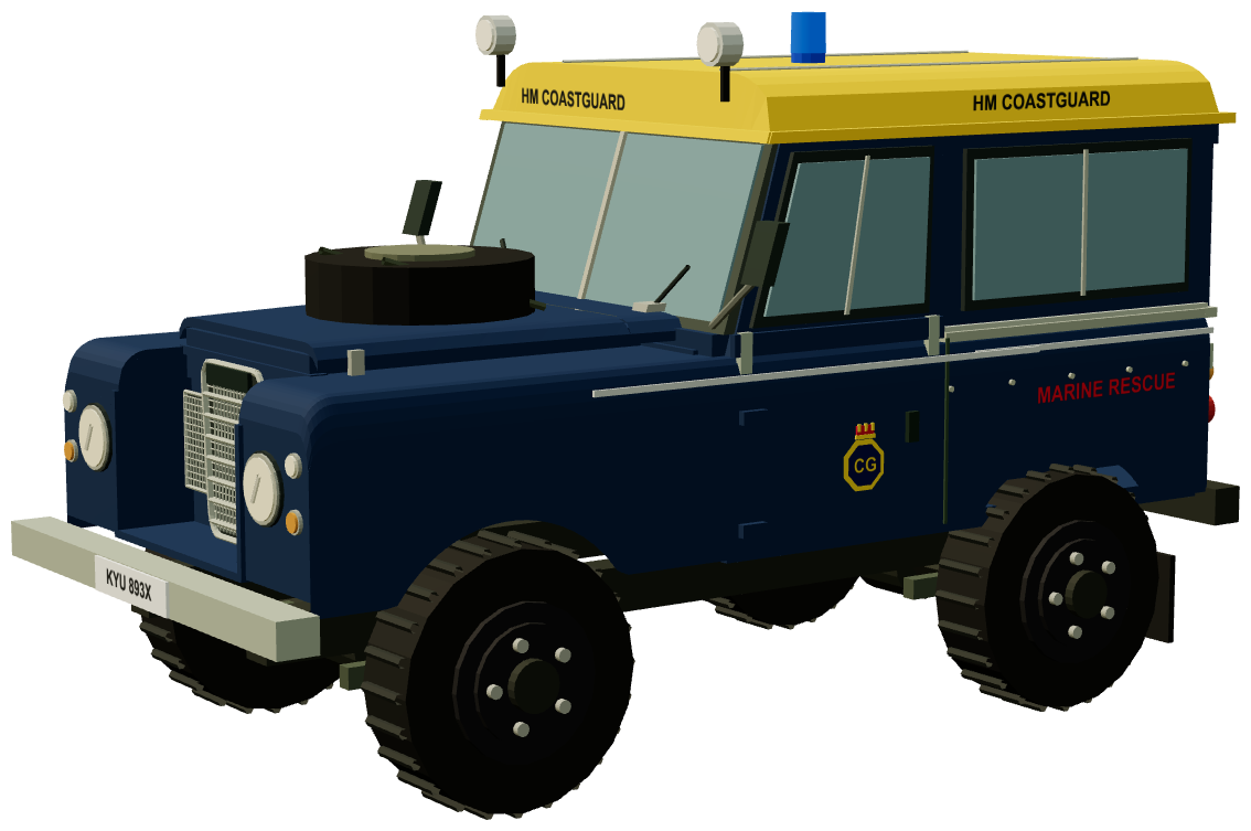 HM Coastguard Series III 88 Station Wagon — three-quarter render