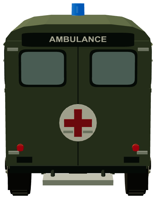 Lomas 109 Ambulance — rear render