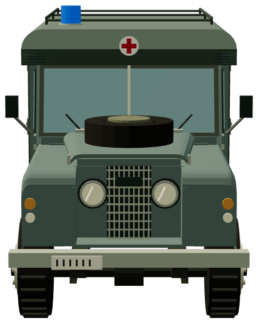 UK Marshal Body Ambulance — front render