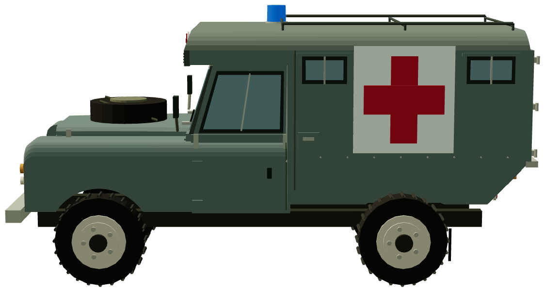 UK Marshal Body Ambulance — side render