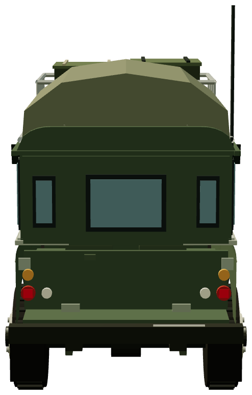 Military Carawagon command vehicle — rear render
