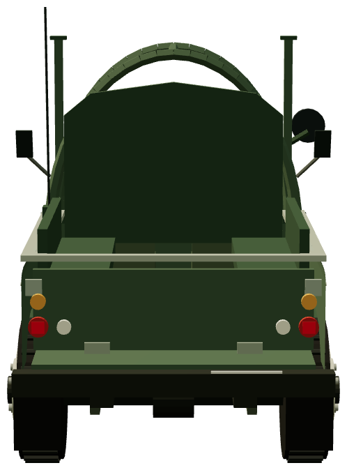 Mine Protected Land Rover — rear render