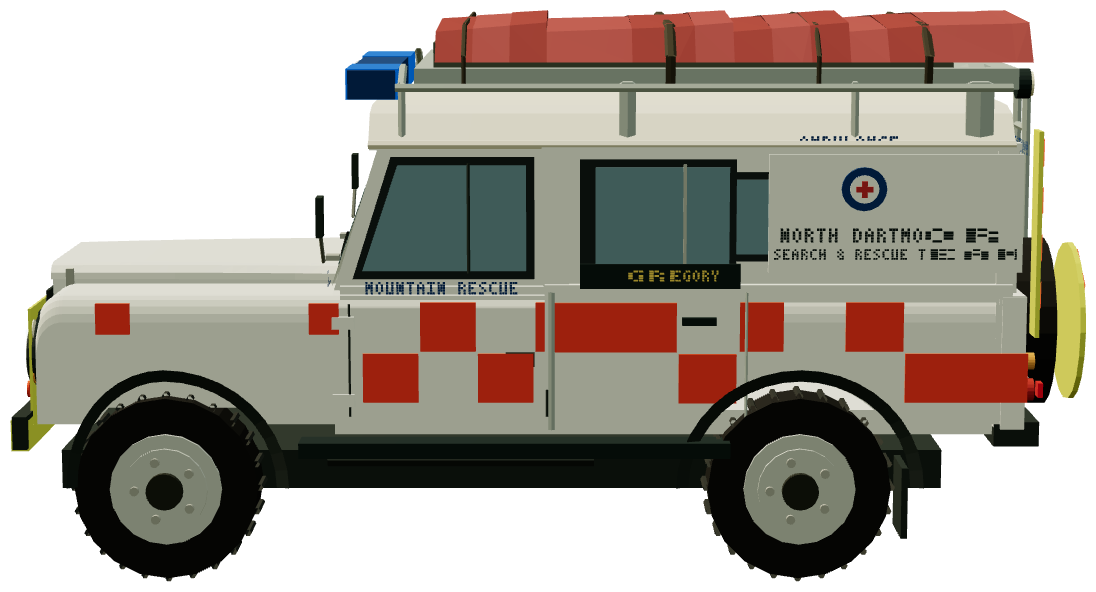 Mountain Rescue Defender 110 — side render