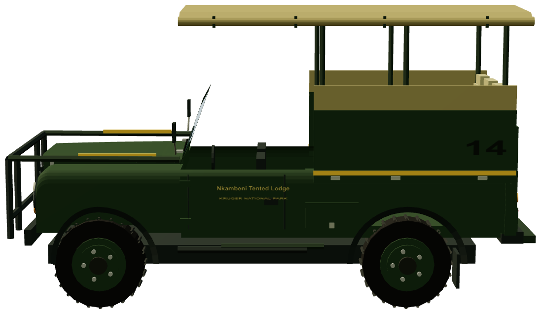 Nkambeni Safari Defender — side render