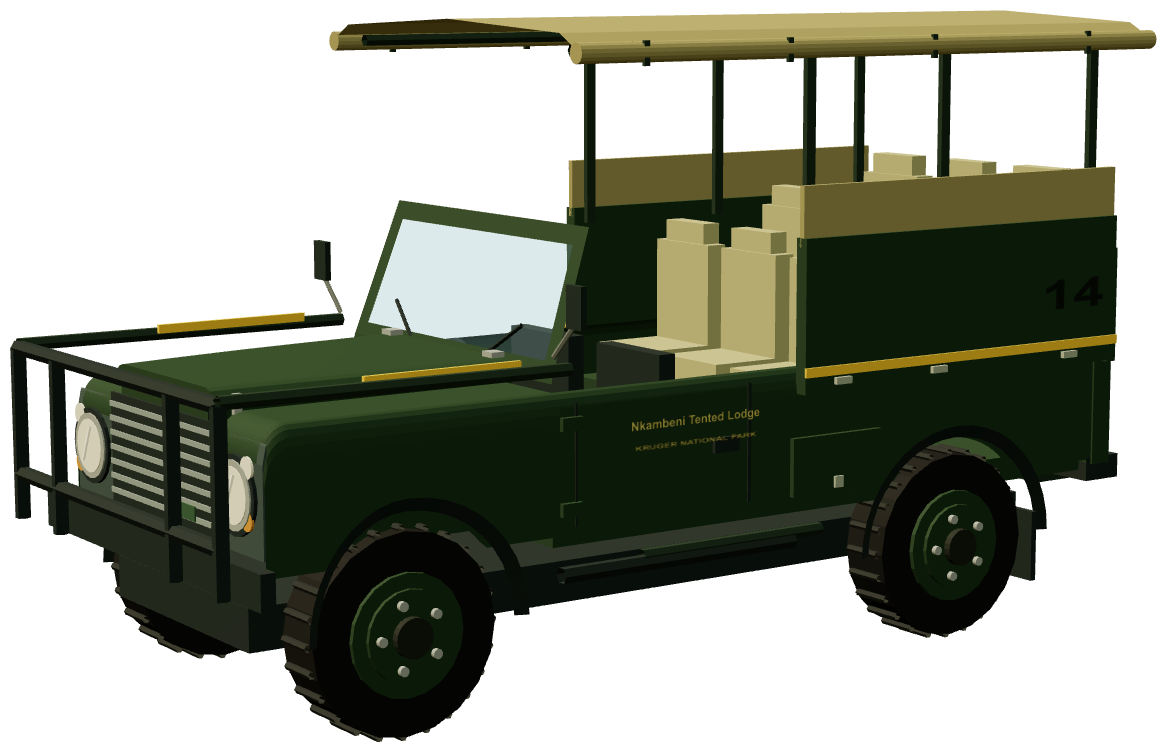 Nkambeni Safari Defender — three-quarter render