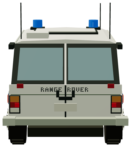 Nuclear Constabulary Range Rover — rear render