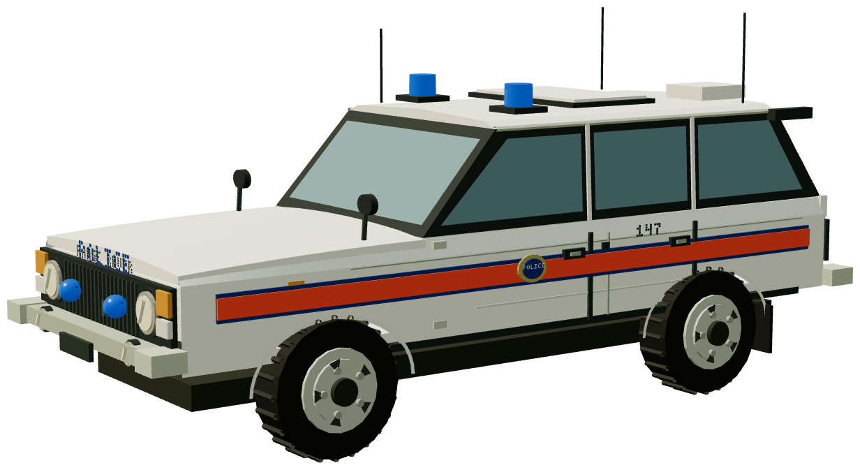 Nuclear Constabulary Range Rover — three-quarter render