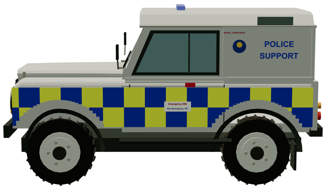 North Yorkshire Police Rural Task Force Defender — side render