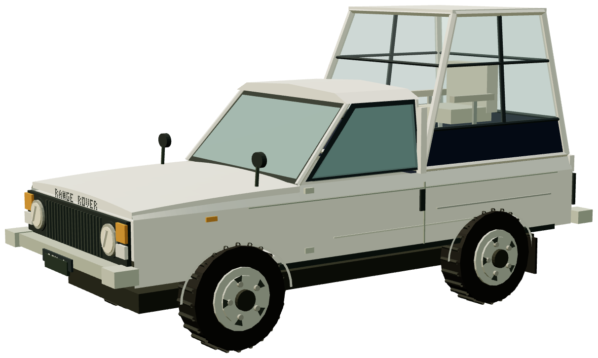 Ogle Range Rover Popemobile — three-quarter render