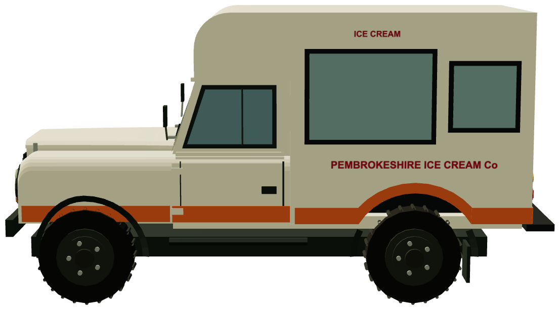Pembrokeshire Ice Cream Co. Land Rover 110 — side render