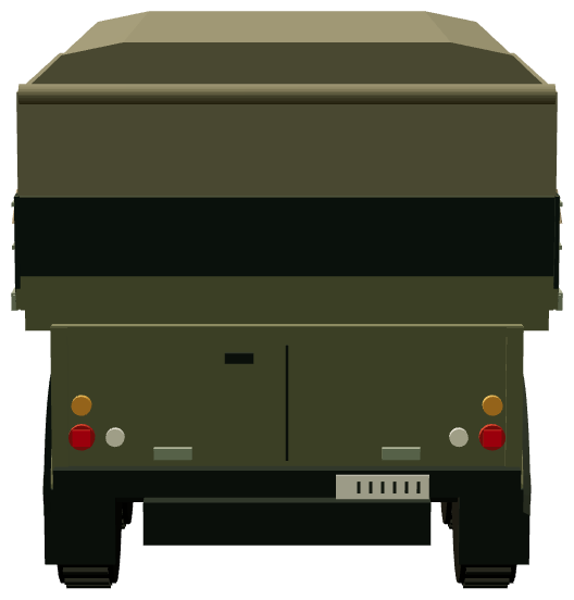 Perentie 6×6 Dual Cab — rear render